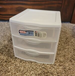 Sterilite White 3-Drawer Storage Organizer